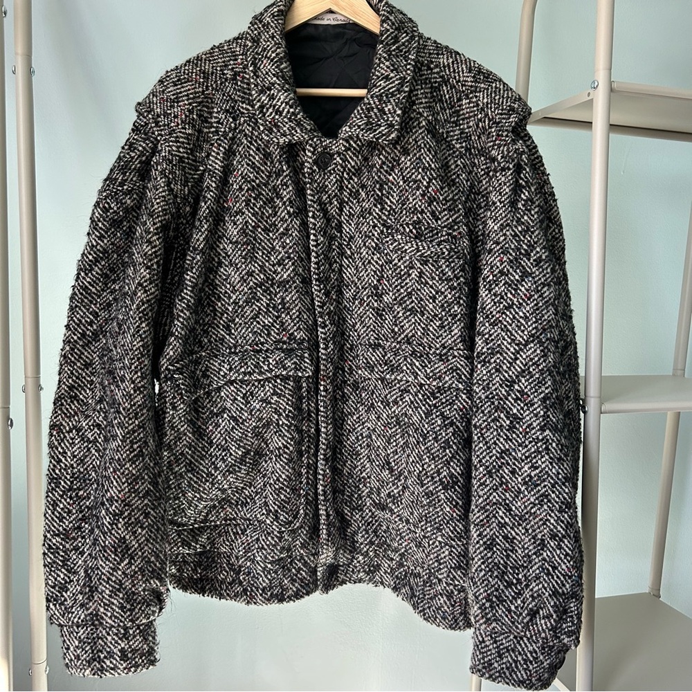 Vintage Oversized 80s Wool Jacket Winter Coat